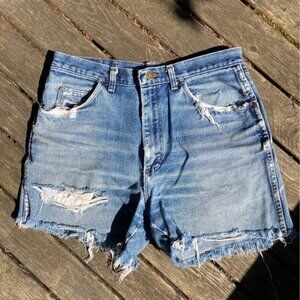 Vintage Wrangler daisy dukes cut off shorts 32" waist